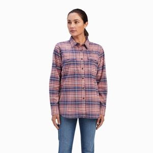 Dámské Košile Ariat Rebar Flannel DuraStretch Růžové | AFJS-35064