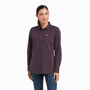 Dámské Košile Ariat Rebar Washed Twill Fialové | FAYG-62781