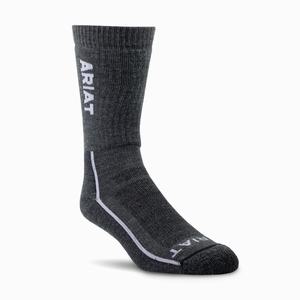 Dámské Ponožky Ariat Heavyweight Merino Wool Steel Špicí Performance Šedé | GUBZ-65324