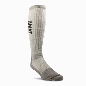 Dámské Ponožky Ariat Midweight Merino Wool Blend Over The Calf Steel Špicí Hnědé | HLVR-05489