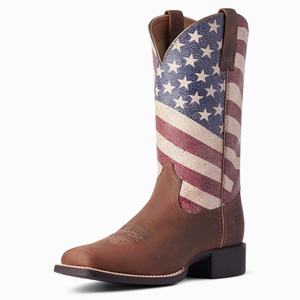 Dámské Westernové Boty Ariat Round Up Patriot Hnědé | MBRG-47802