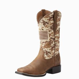 Dámské Westernové Boty Ariat Round Up Patriot Hnědé | UPVD-58426