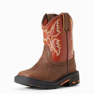 Dětské Westernové Boty Ariat Lil' Stompers Chandler Workhog Hnědé | HPLM-09471