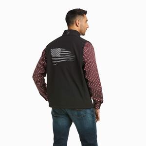 Pánské Bundy Ariat Logo 2.0 Patriot Softshell Černé | WEHS-37561