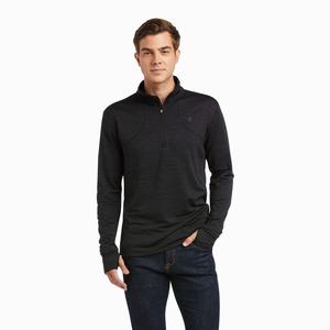 Pánské Jezdecké Kalhoty Ariat Gridwork 1/4 Zip Černé | CZUH-42819