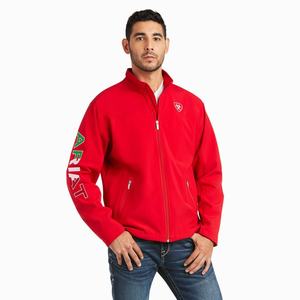 Pánské Jezdecké Kalhoty Ariat New Team Softshell MEXICO Červené | QXRO-79360