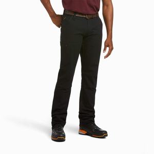 Pánské Kalhoty Ariat Rebar M4 Low Rise DuraStretch Made Tough Double Front Černé | PHRL-85906