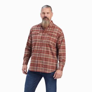 Pánské Košile Ariat Rebar Flannel DuraStretch Červené | LQNE-19085