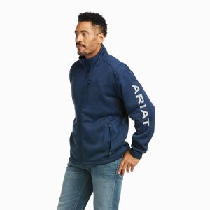 Pánské Mikiny S Kapucí Ariat Caldwell Logo Full Zip Indigo | BFOI-64871