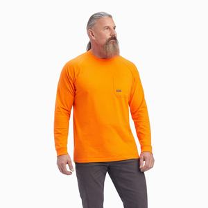 Pánské Polo Triko Ariat Rebar Bavlněné Strong Oranžové | OMSW-97801