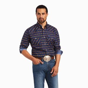 Pánské Polo Triko Ariat Relentless Steeled Stretch Classic Fit Snap Tmavě Blankyt | USIV-30862