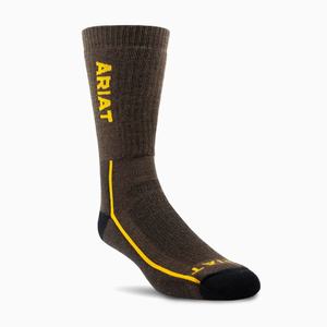 Pánské Ponožky Ariat Midweight Merino Wool Performance Hnědé | GYHF-52408