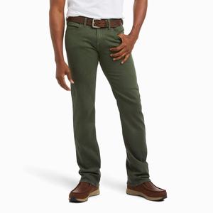 Pánské Rovné Džíny Ariat M7 Rocker Stretch Grizzly Olivy Zelené | SITX-72450