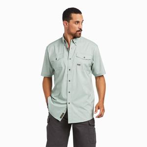 Pánské Short Sleeve Ariat Rebar Made Tough VentTEK DuraStretch Zelene | ATGF-73061