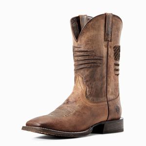 Pánské Westernové Boty Ariat Circuit Patriot Hnědé | FYHV-80526