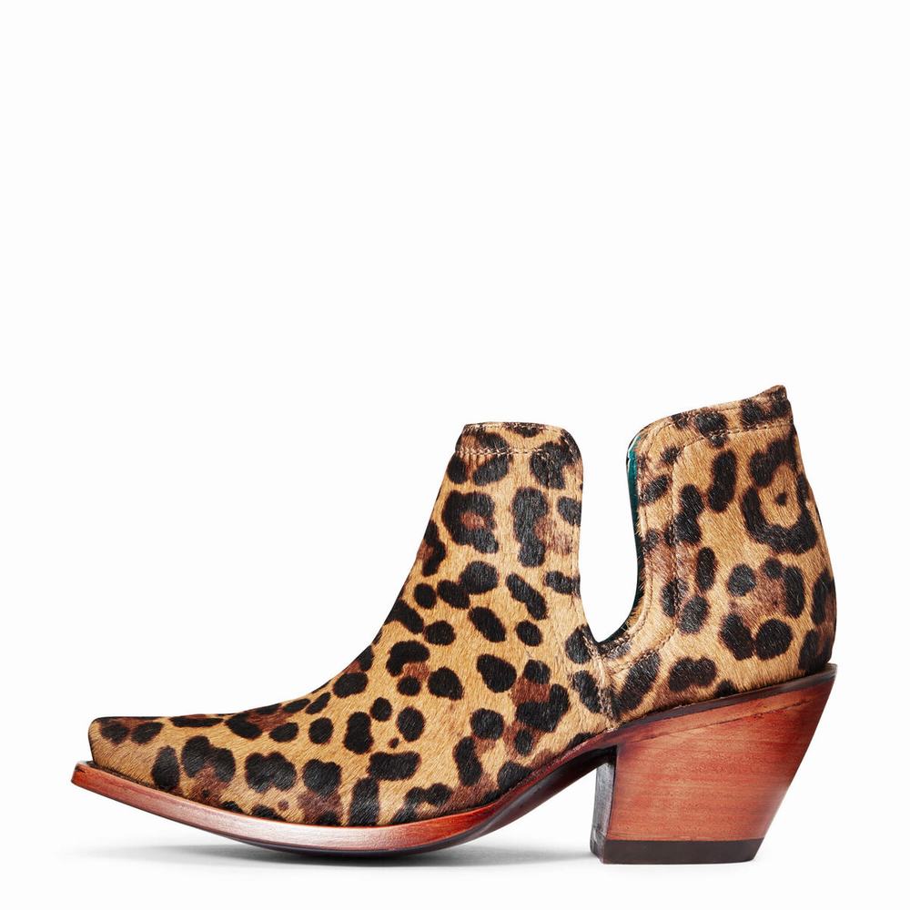 Dámské Nízké Kozačky Ariat Dixon Haircalf Leopard | UEFR-41059