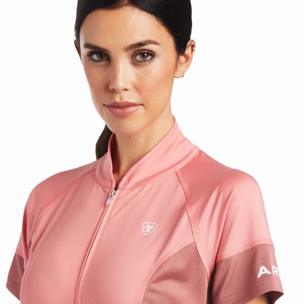 Dámské Topy Ariat Cambria Jersey 1/4 Zip Koralove | KZDV-57460