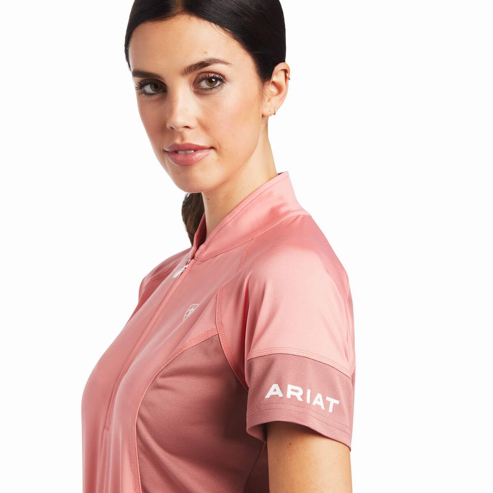 Dámské Topy Ariat Cambria Jersey 1/4 Zip Koralove | KZDV-57460