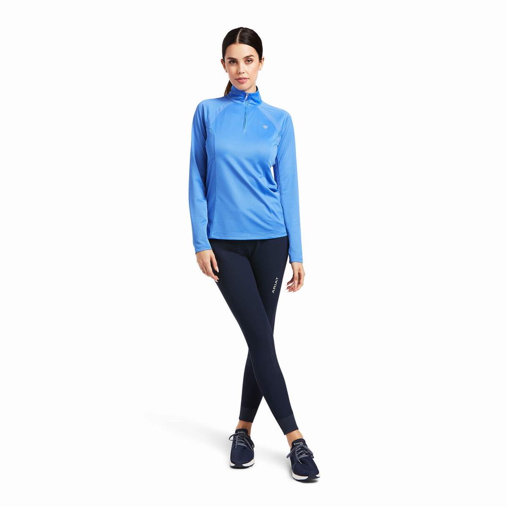 Dámské Topy Ariat Sunstopper 2.0 1/4 Zip Blankyt | NZXR-12380