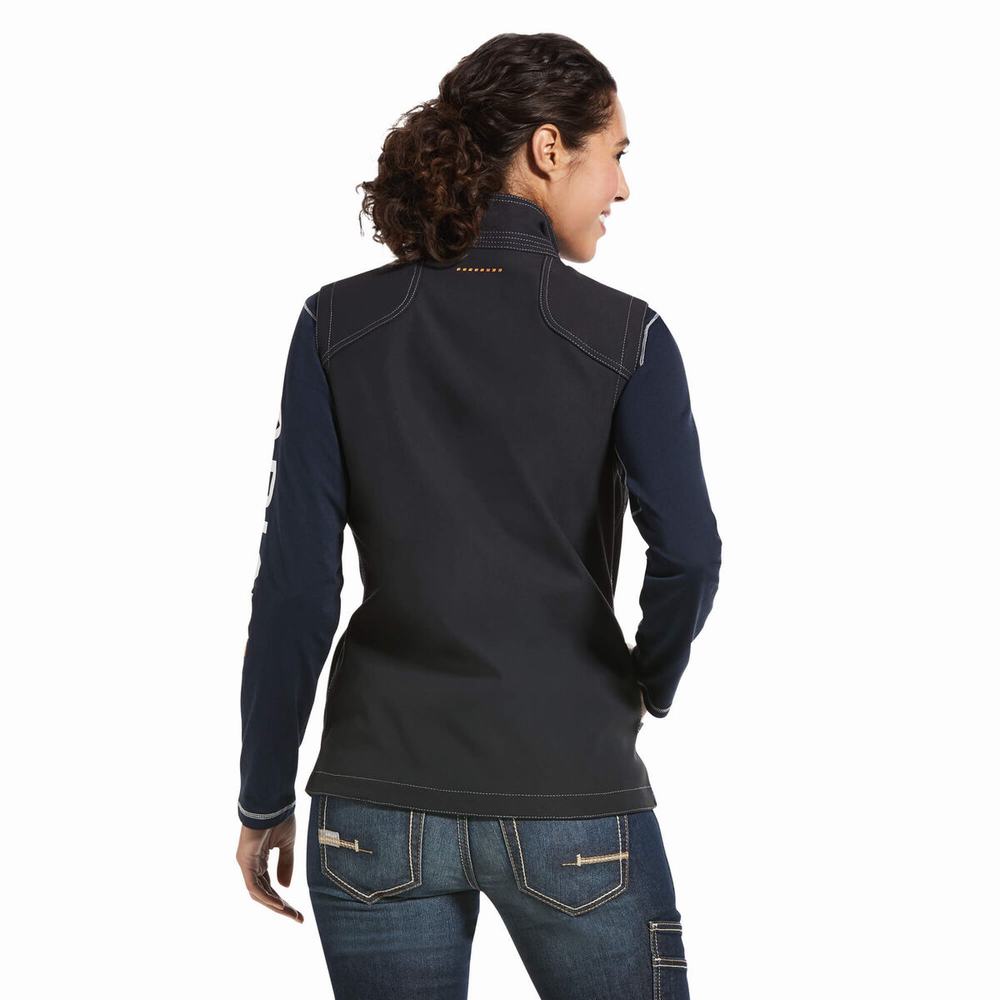 Dámské Vests Ariat Rebar Stretch Platene Softshell Černé | CTAY-74902