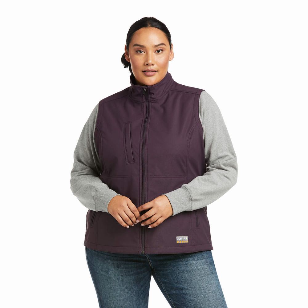 Dámské Vests Ariat Rebar Stretch Platene Softshell Fialové | YGXU-48092