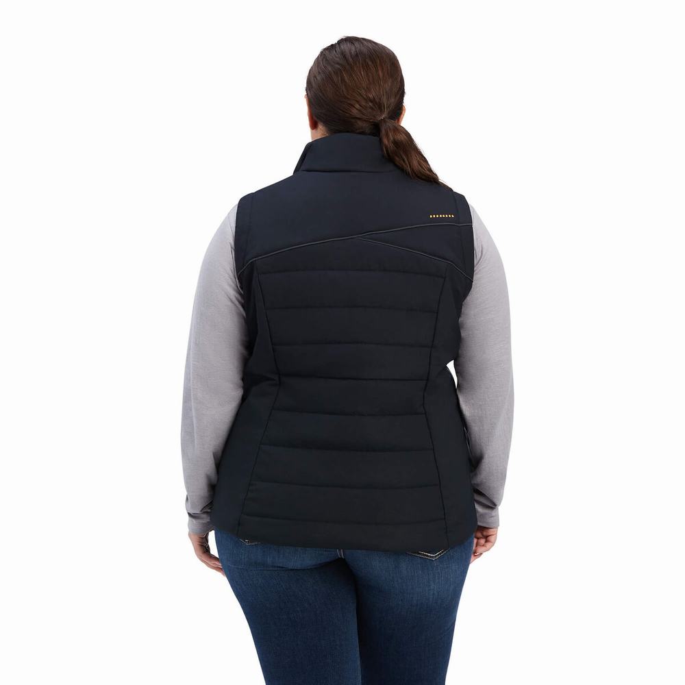 Dámské Vests Ariat Rebar Valkyrie Stretch Platene Insulated Černé | STHE-35218