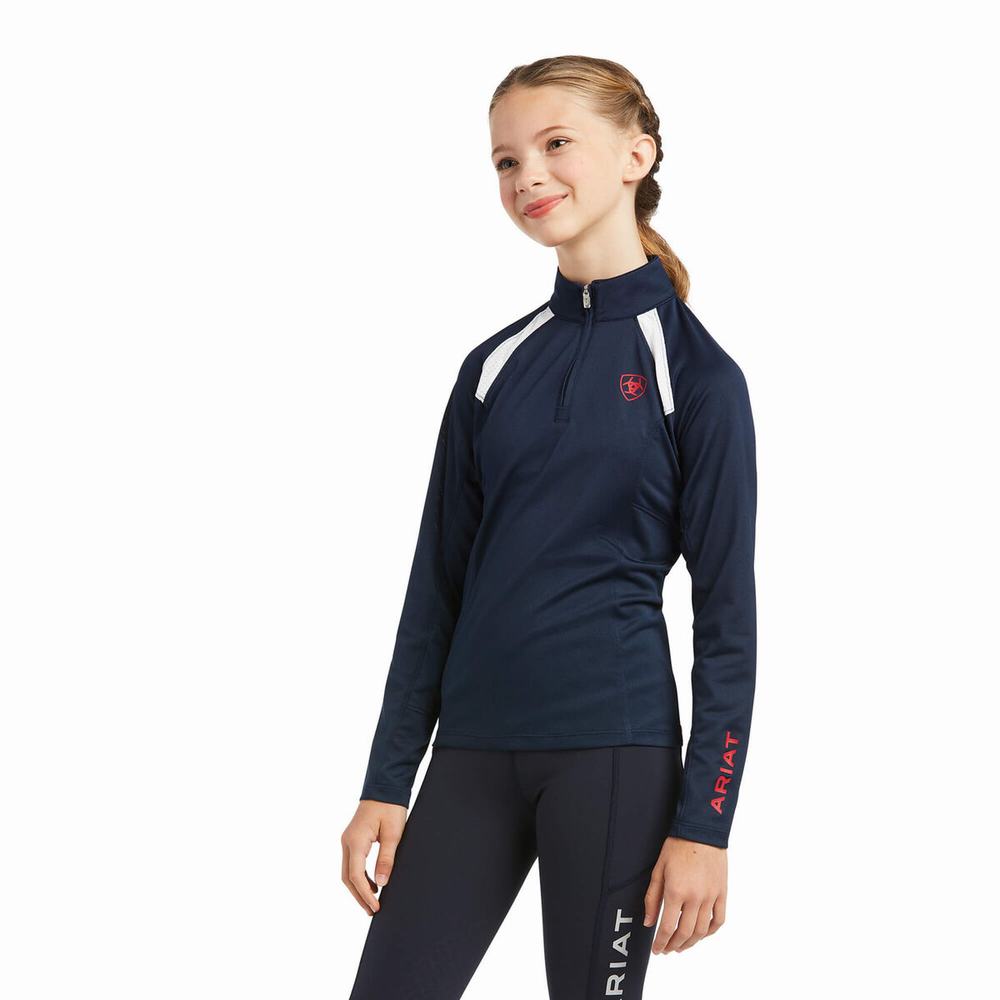 Dětské Polo Triko Ariat Sunstopper 2.0 Team 1/4 Zip Viacfarebný | SCKP-08467