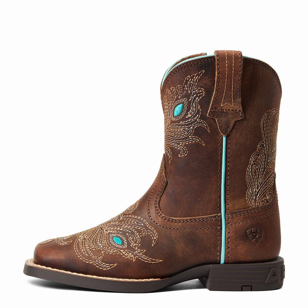 Dětské Westernové Boty Ariat Bright Eyes II Hnědé | ISHW-45872