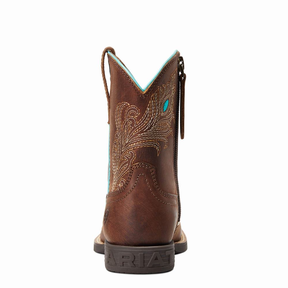 Dětské Westernové Boty Ariat Bright Eyes II Hnědé | ISHW-45872