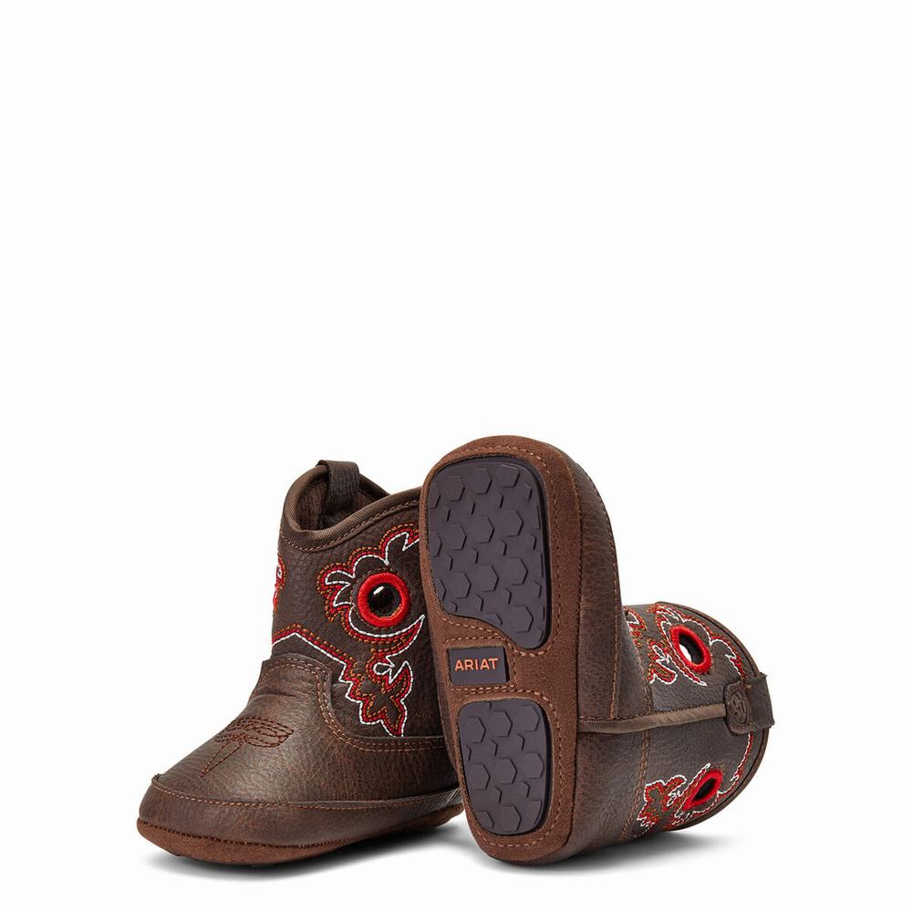 Dětské Westernové Boty Ariat Infant Lil' Stompers Rough Stock Hnědé | LZPT-01764