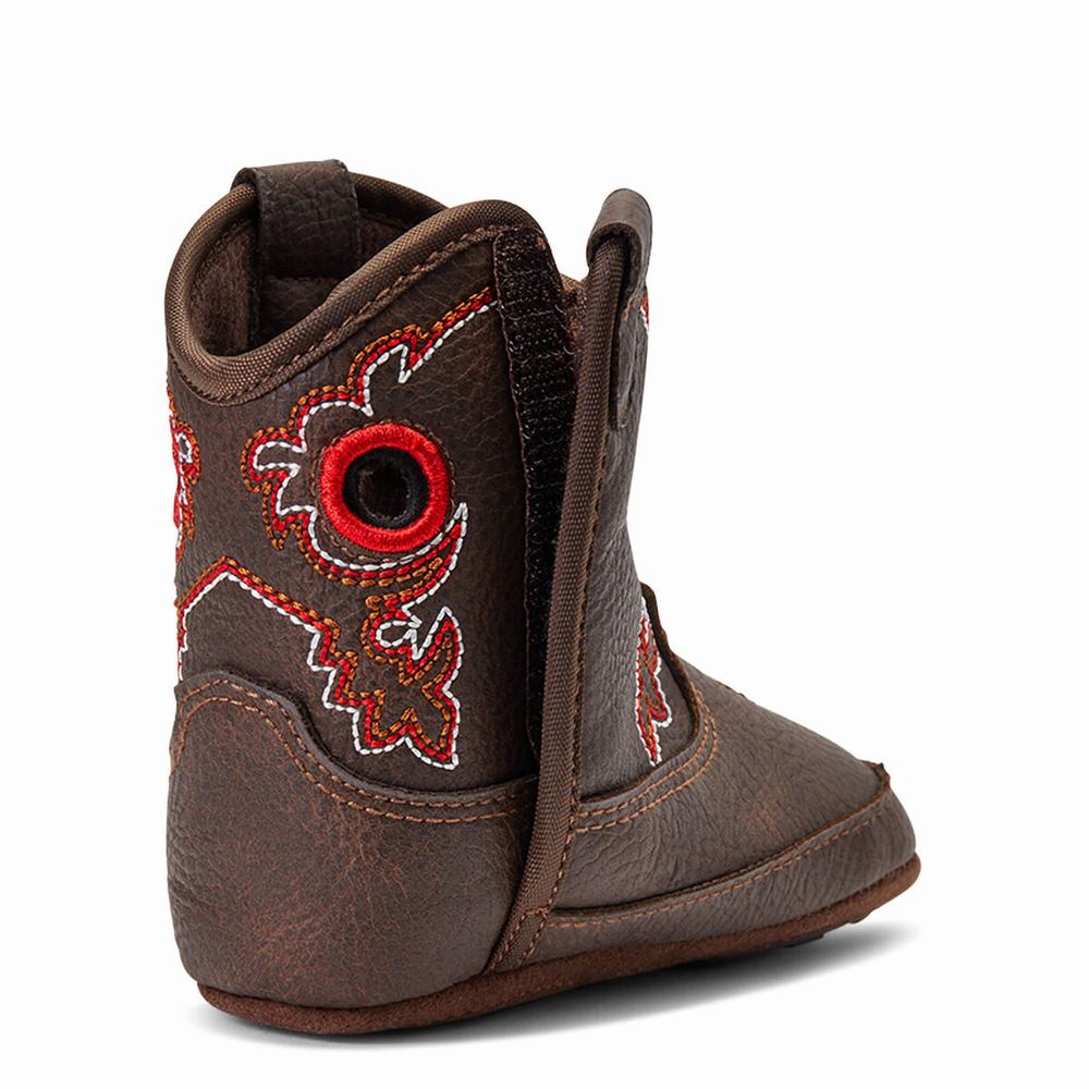 Dětské Westernové Boty Ariat Infant Lil' Stompers Rough Stock Hnědé | LZPT-01764