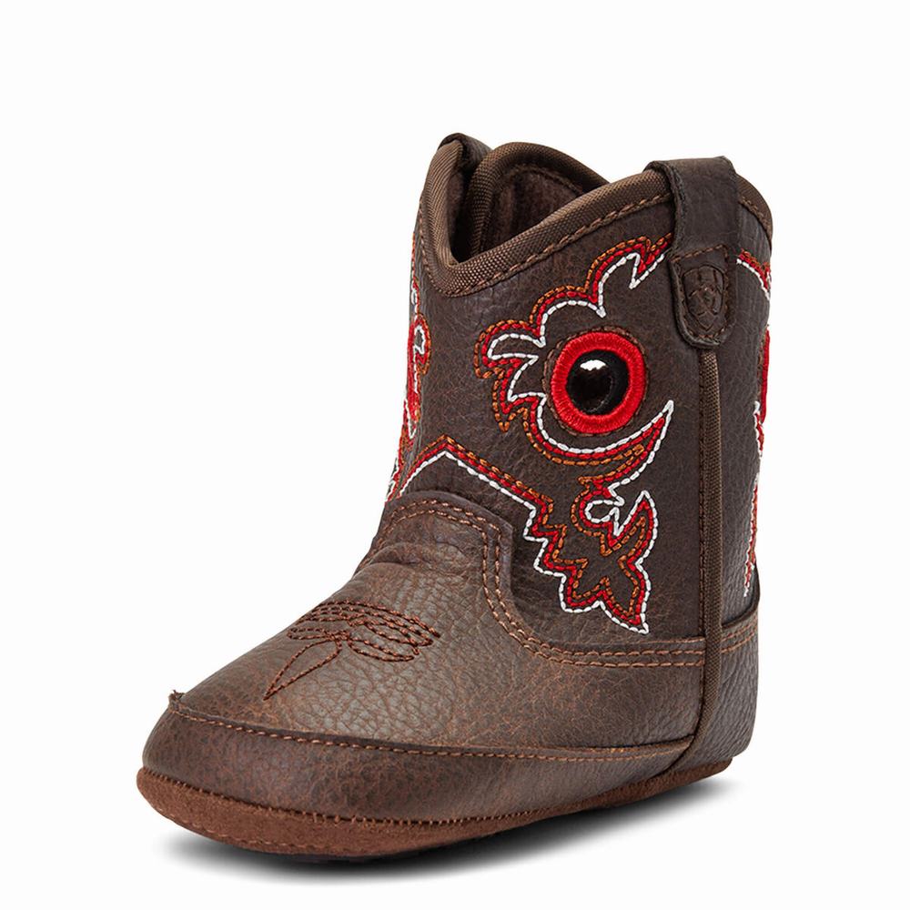 Dětské Westernové Boty Ariat Infant Lil\' Stompers Rough Stock Hnědé | LZPT-01764