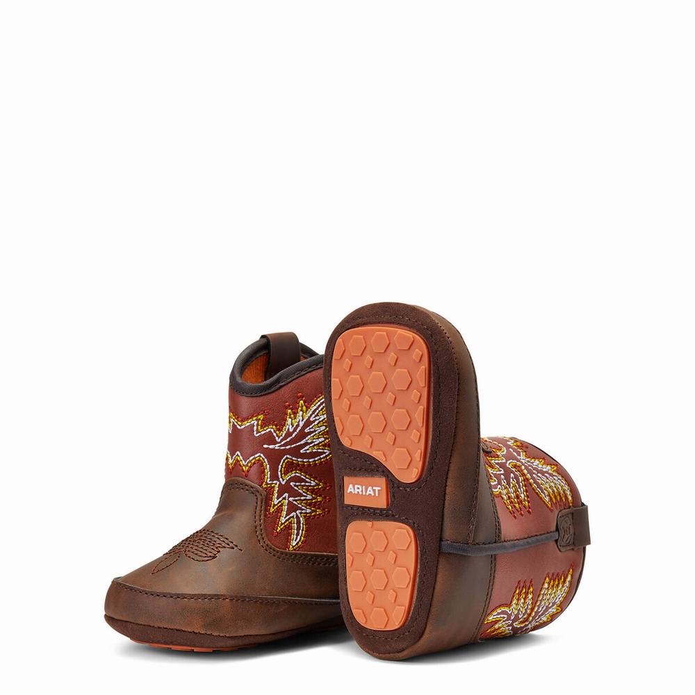 Dětské Westernové Boty Ariat Infant Lil' Stompers Workhog Hnědé | OGUB-84976