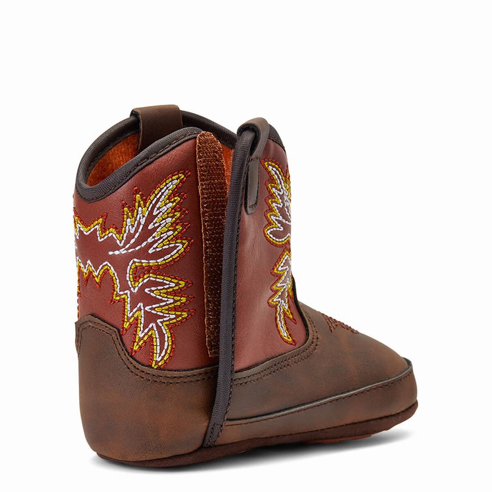 Dětské Westernové Boty Ariat Infant Lil' Stompers Workhog Hnědé | OGUB-84976