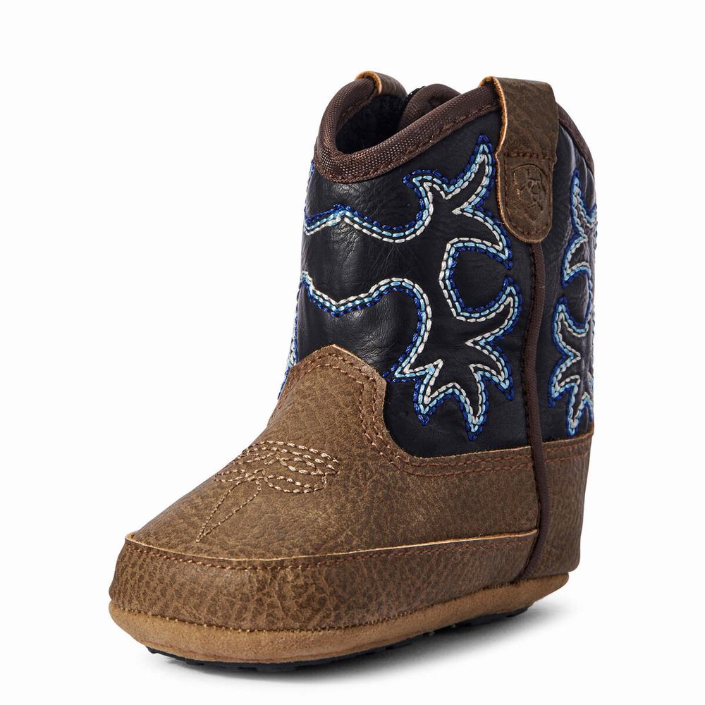 Dětské Westernové Boty Ariat Infant Lil\' Stompers Warren Hnědé | OMTR-98514