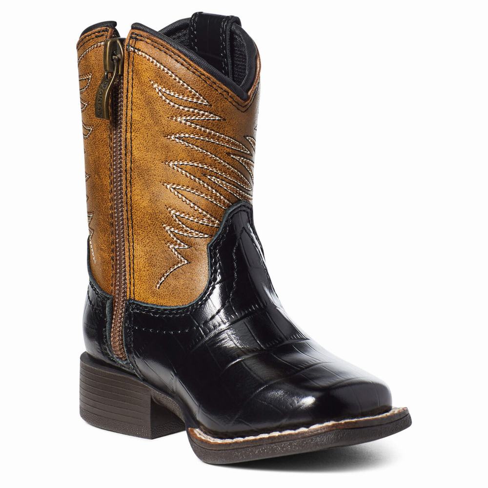 Dětské Westernové Boty Ariat LIL' STOMPERS FIRECATCHER Hnědé | JDEN-63049