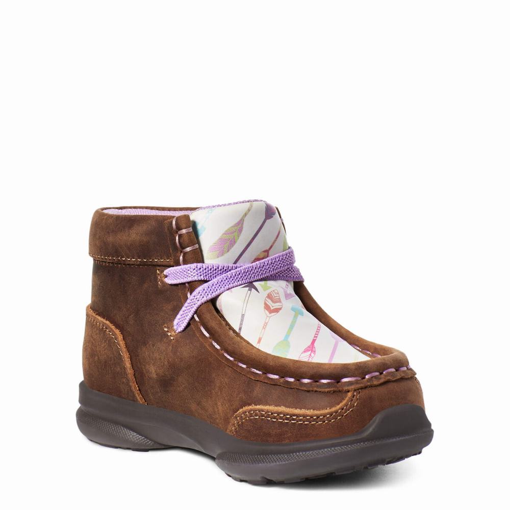 Dětské Westernové Boty Ariat LIL' STOMPERS ADDISON Hnědé | QOWL-36271