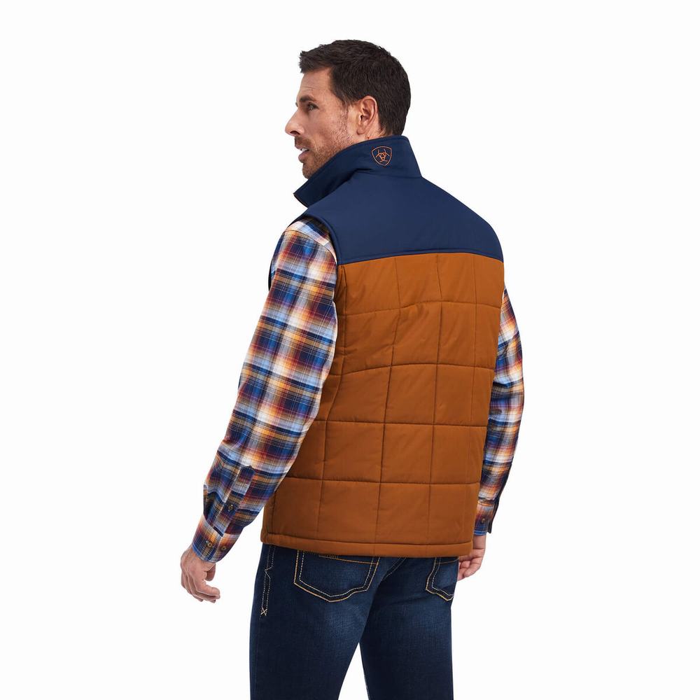 Pánské Bundy Ariat Crius Insulated Hnědé Tmavě Blankyt | JUGM-46728