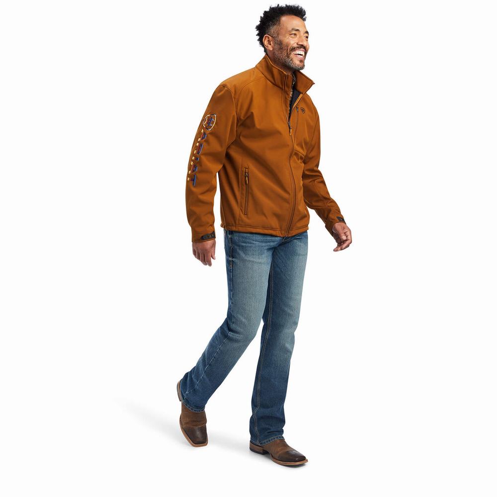 Pánské Bundy Ariat Logo 2.0 Softshell Hnědé | JHXQ-79326