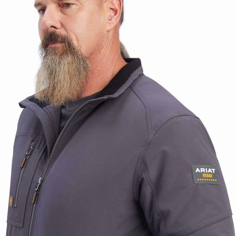 Pánské Bundy Ariat Rebar Dri-Tek DuraStretch Insulated Šedé | WLMH-50846