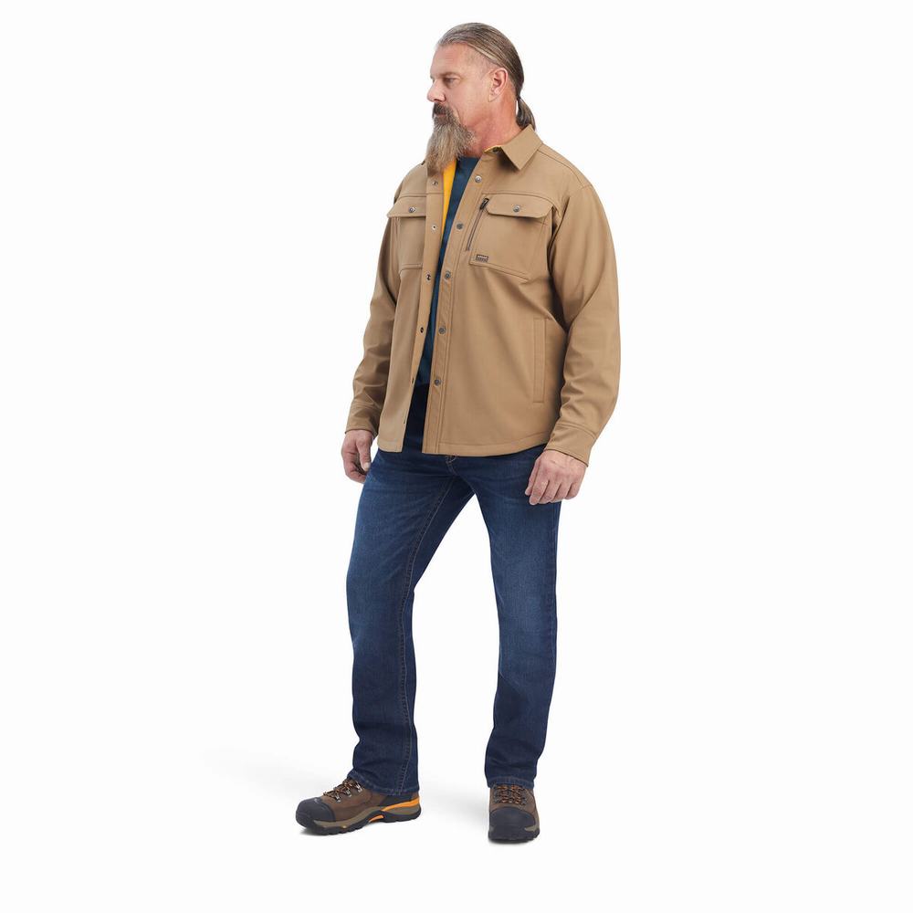 Pánské Bundy Ariat Rebar DuraStretch Utility Softshell Hnědožlutý | VOSE-26510