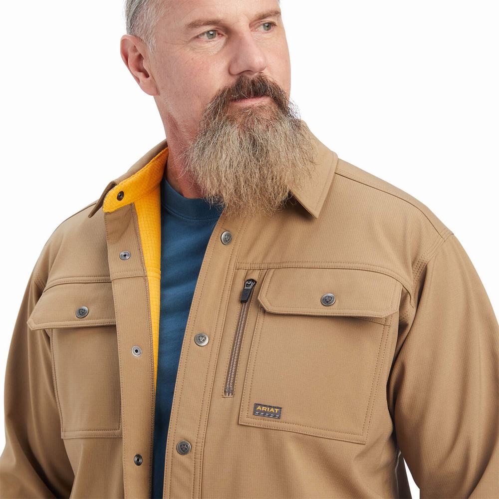 Pánské Bundy Ariat Rebar DuraStretch Utility Softshell Hnědožlutý | VOSE-26510