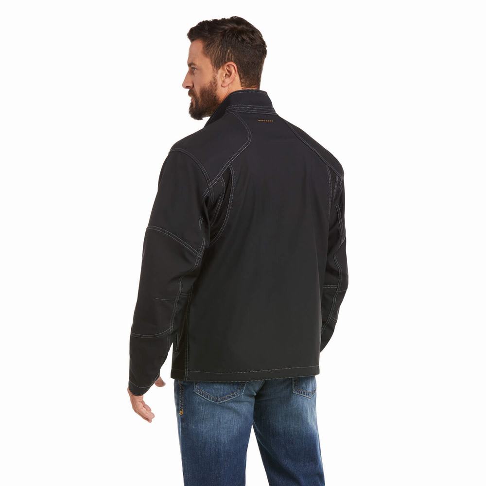 Pánské Bundy Ariat Rebar Stretch Platene Softshell Černé | TSVG-93246