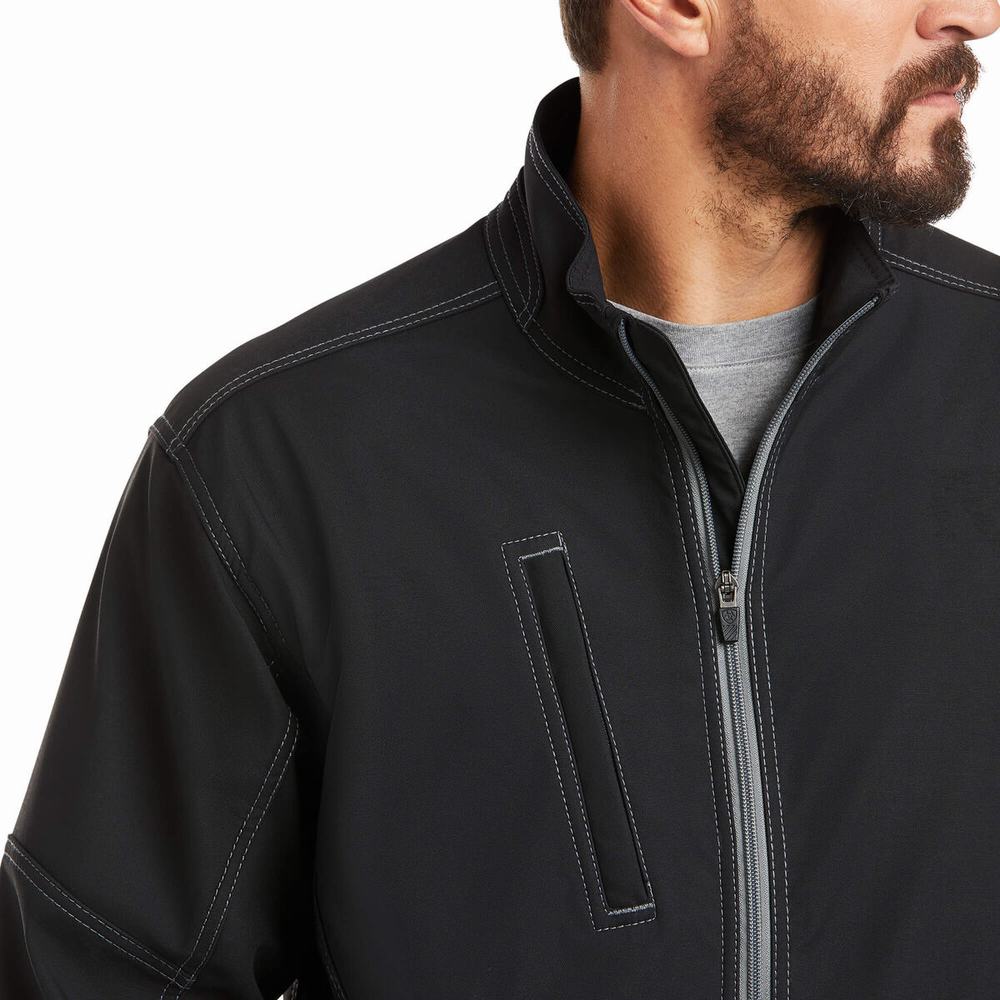 Pánské Bundy Ariat Rebar Stretch Platene Softshell Černé | TSVG-93246