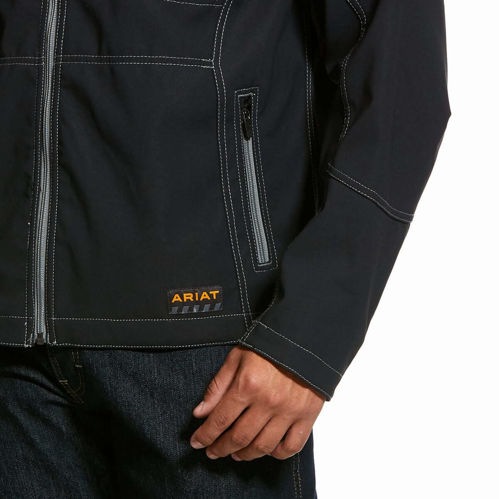 Pánské Bundy Ariat Rebar Stretch Platene Softshell Černé | TSVG-93246