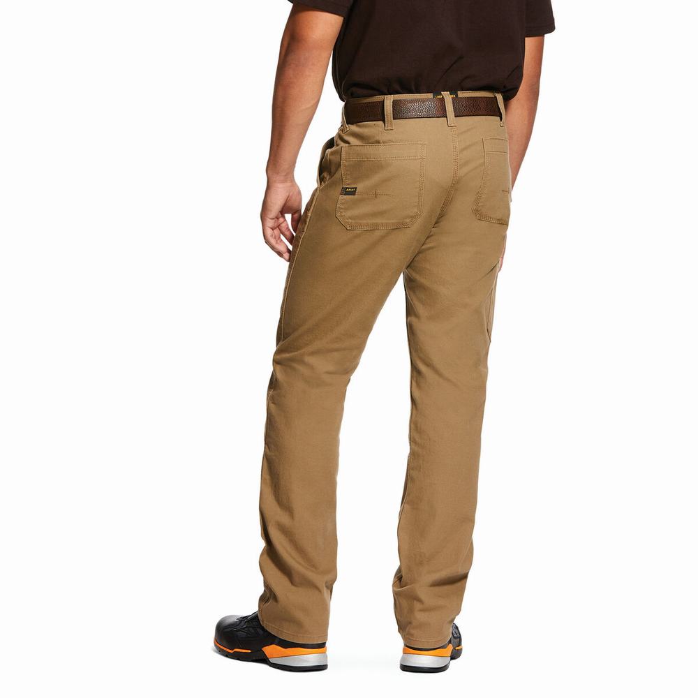 Pánské Kalhoty Ariat Rebar M4 Low Rise DuraStretch Made Tough Double Front Hnědožlutý | FYPC-51782