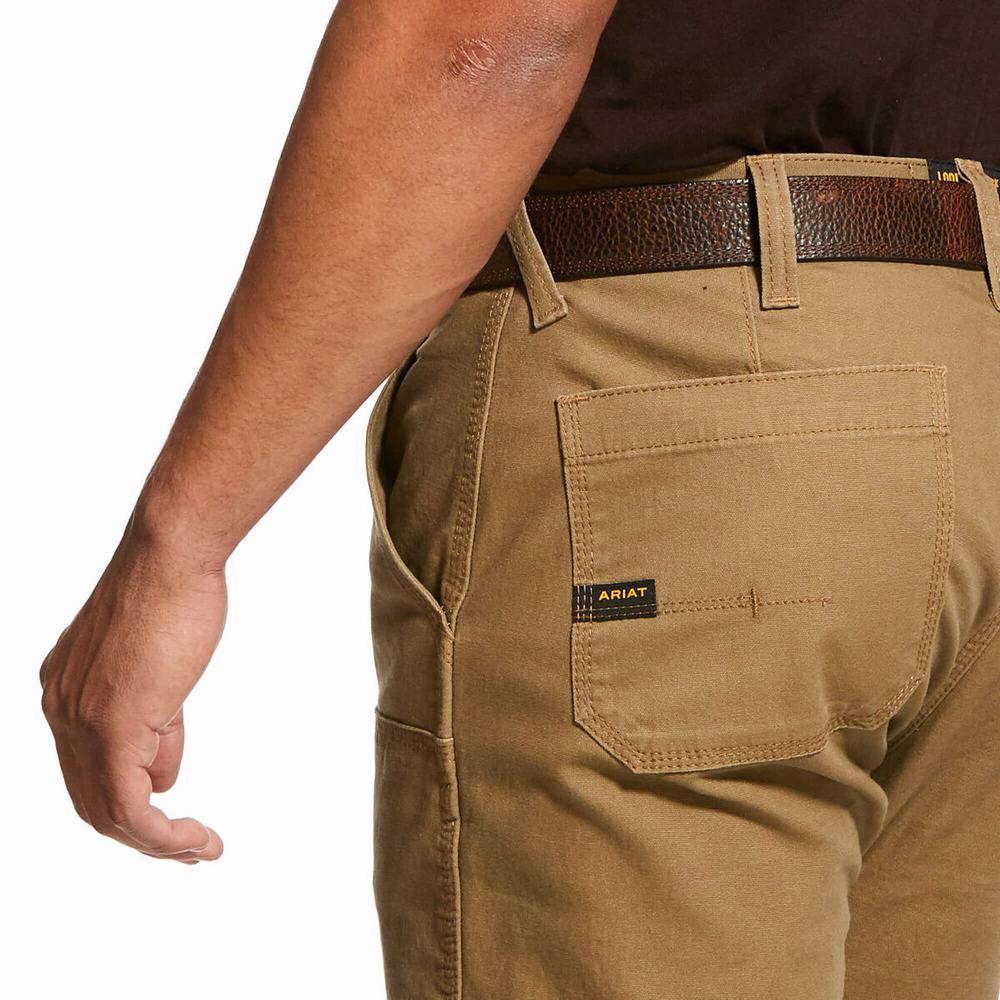 Pánské Kalhoty Ariat Rebar M4 Low Rise DuraStretch Made Tough Double Front Hnědožlutý | FYPC-51782