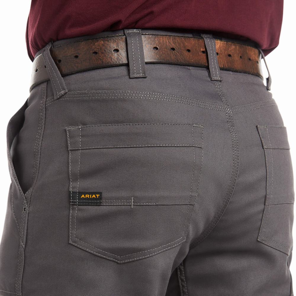 Pánské Kalhoty Ariat Rebar M4 Relaxed DuraStretch Platene Utility Cut Šedé | JXOZ-65218