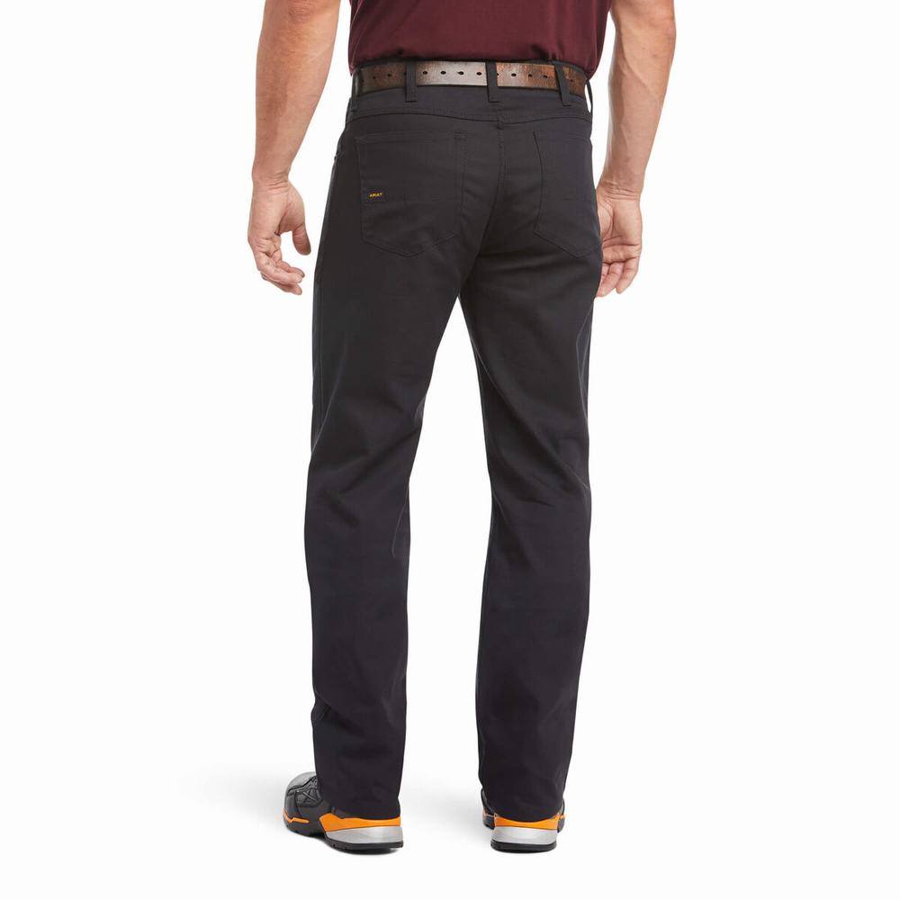 Pánské Kalhoty Ariat Rebar M4 Relaxed DuraStretch Platene 5 Pocket Cut Černé | ZLXG-51943