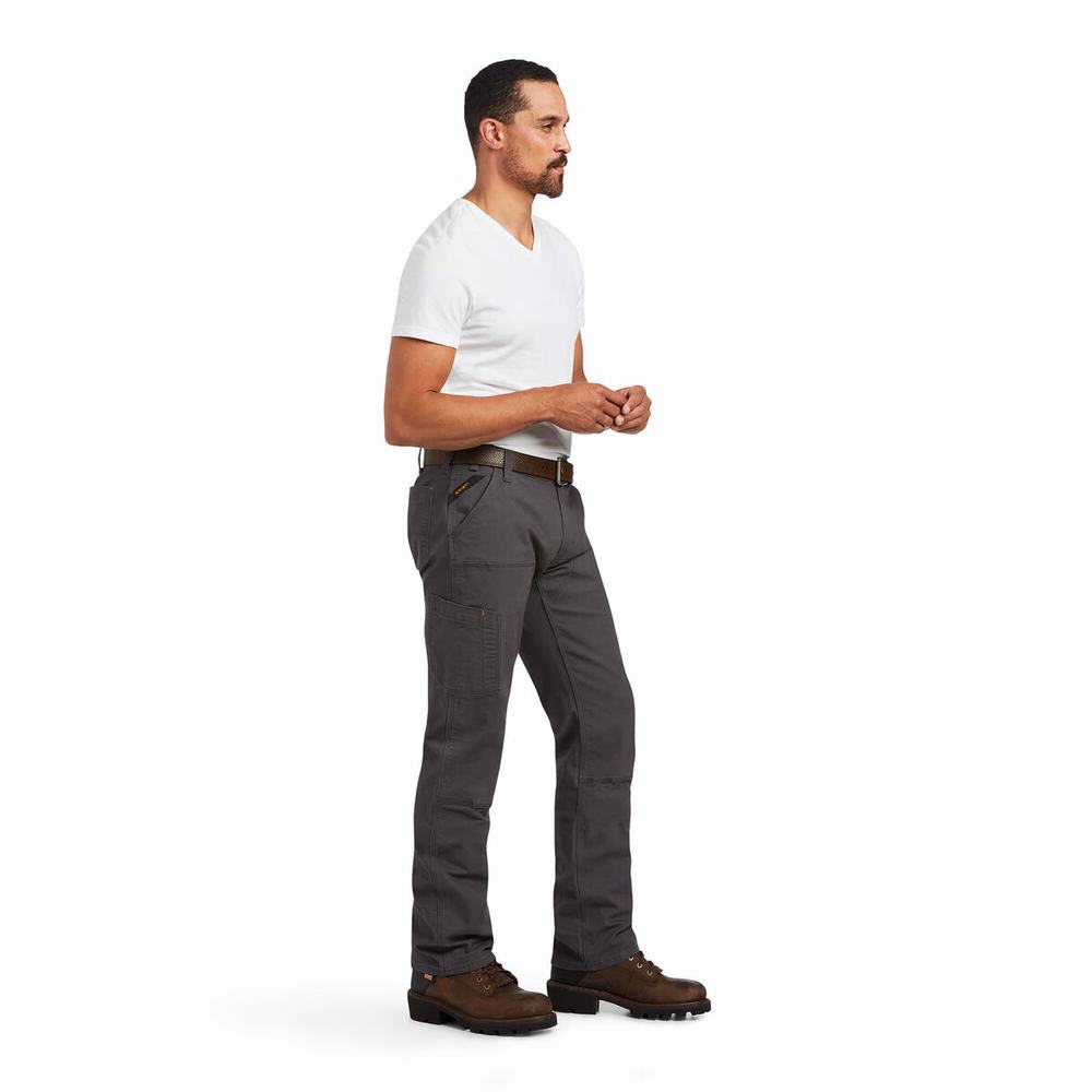 Pánské Kalhoty Ariat Rebar M7 Slim DuraStretch Made Tough Double Front Šedé | ECBH-47856